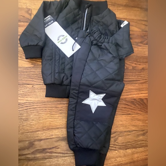 Mikk-Line thermal set infant 9M-Black-NWT - Picture 1 of 3